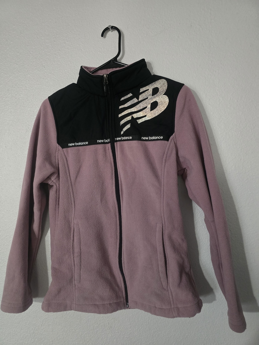 New Balance Women's Pink Fleece Full-Zip Jacket